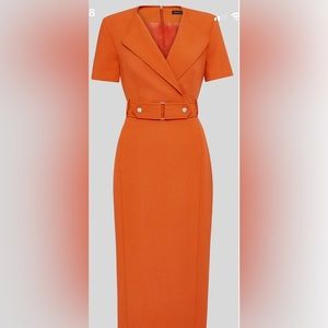 Karen Millen Cinch Waist Pencil Dress - Size 8US